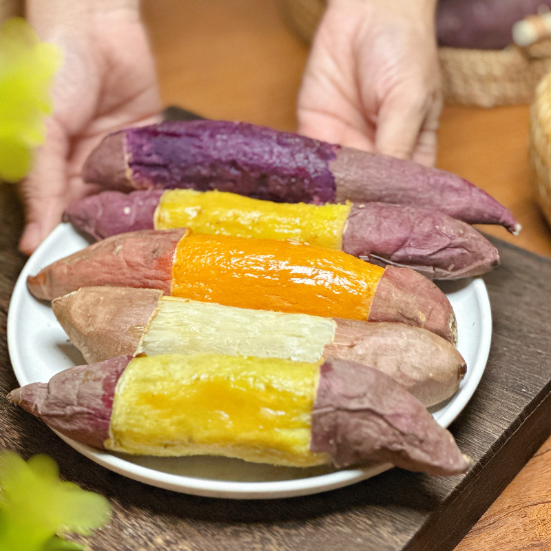 【五大名薯】五天粗粮不重样 | 山东蜜薯五拼百宝箱 番薯红薯组合 烟薯25号/溏心紫薯/红瑶蜜薯/哈蜜蜜薯/榴莲蜜薯 5斤彩箱装