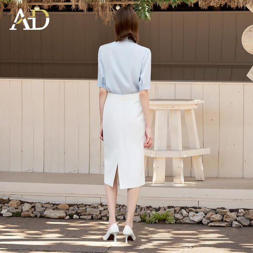 AD高端衬衫套装女2025新款气质女神范上衣包臀半裙两件套裙工作服 商品图4