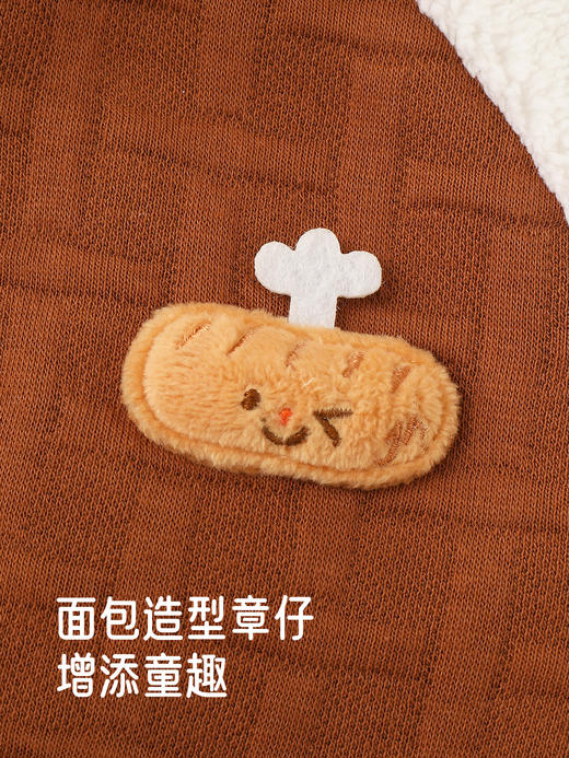 英氏婴儿夹棉连体衣秋冬羊羔绒男童保暖撞色男宝衣服YRHAJ4R018A 商品图3