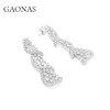 GAONAS  波澜设计白色贵气臻奢白耳环11586EW 商品缩略图1