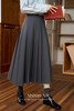 鹿向南「纳西女孩」灰色学院风半身裙2025女装秋冬气质安可雷穿搭 商品缩略图5