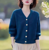 今年流行的v领针织开衫，轻奢高端女神范毛衣上衣LJX-865 商品缩略图2