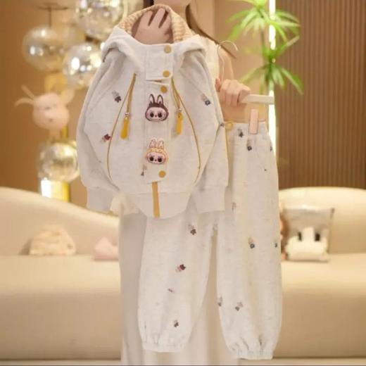 女童韩版 2025新款洋气秋装 宝宝上衣连帽卡通休闲春秋套装 商品图5