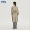 NUTS商场同款春秋纯色韩版简约休闲宽松长款风衣外套女333041049 商品缩略图4