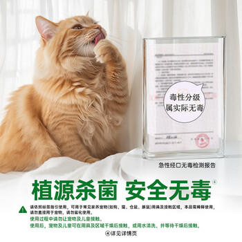 滴露（Dettol）宠物家庭消毒液1L灭杀真菌细菌 猫砂去味 宠物除臭除味剂消毒水 /家庭清洁/纸品 /家庭环境清洁 /消毒液 商品图1