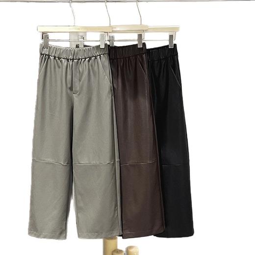 KA753/KA783GRACETINAHOO秋新法式简约大气慵懒九分气球时髦感阔腿休闲皮裤 商品图4