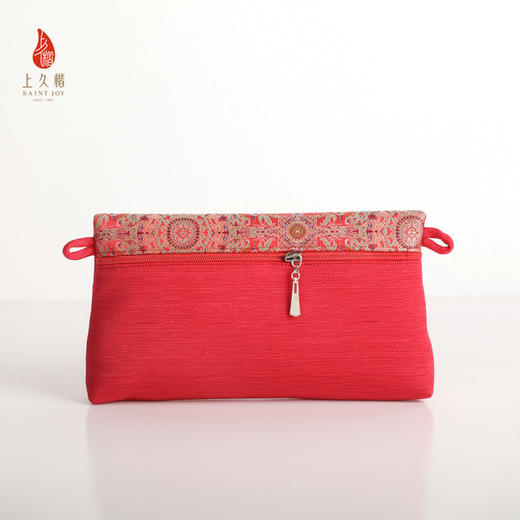 SAINTJOY/上久楷宋锦斜背包 青红地夔龙凤纹锦 红色 XB3B095208003 商品图1