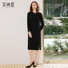 艾尚臣黑色西装连衣裙女气质高端小个子职业装主持人上镜装小黑裙 商品缩略图3