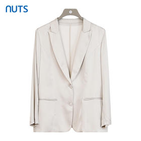 NUTS商场同款春秋纯色时尚通勤气质宽松OL西装外套女331042181