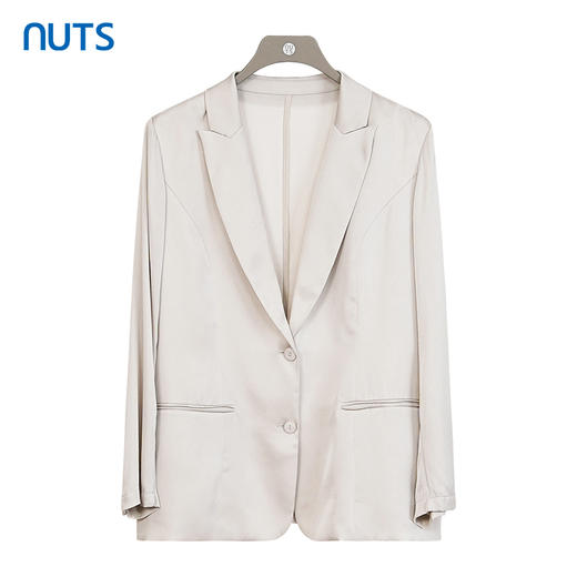 NUTS商场同款春秋纯色时尚通勤气质宽松OL西装外套女331042181 商品图0