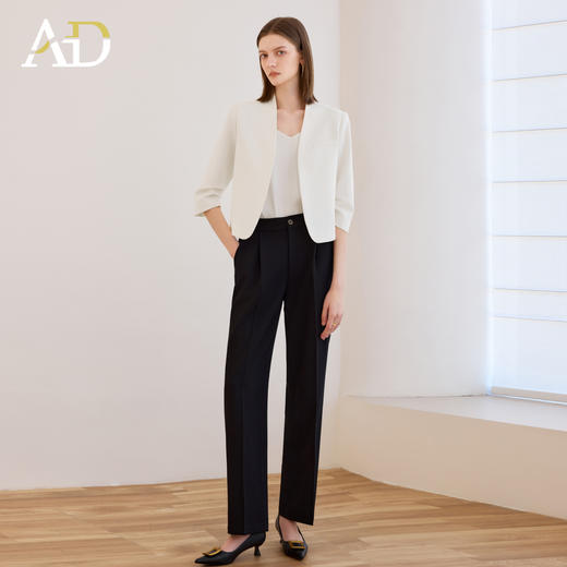AD高级感气质西装套装女2025新款春秋职业装面试正装西服阔腿裤 商品图3