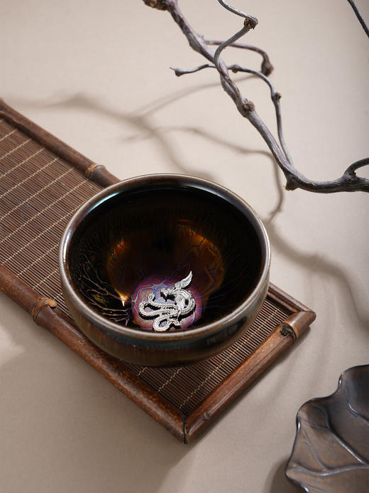 子佩集【福海龙凤】S990银摆件【YSYCJ005】茶具茶杯原创作品金色龙腾凤舞2509 商品图1