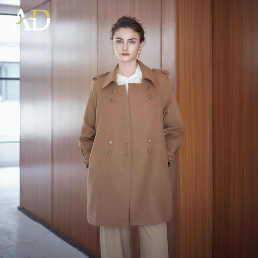 AD秋冬高级感气质小香风大衣女2025新款羊毛呢子短外套收腰通勤风 商品图1