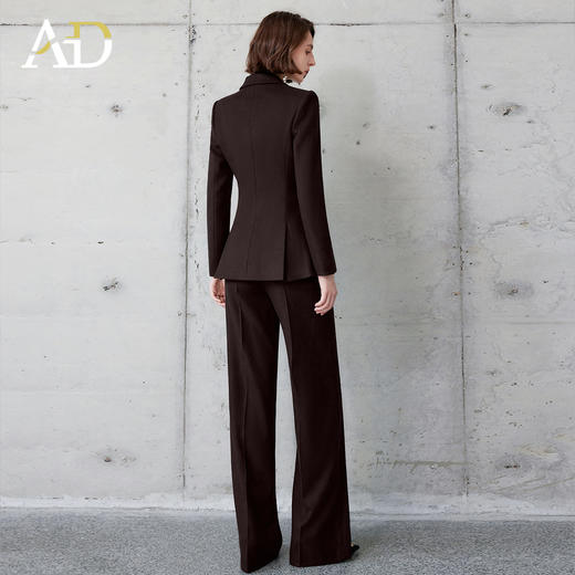AD红棕色西装套装女正式场合大学生公务员面试职业装高端通勤工装 商品图4