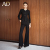 AD黑色高级感西装微喇裤2025秋季新款职业装长袖套装单排扣西服 商品缩略图3