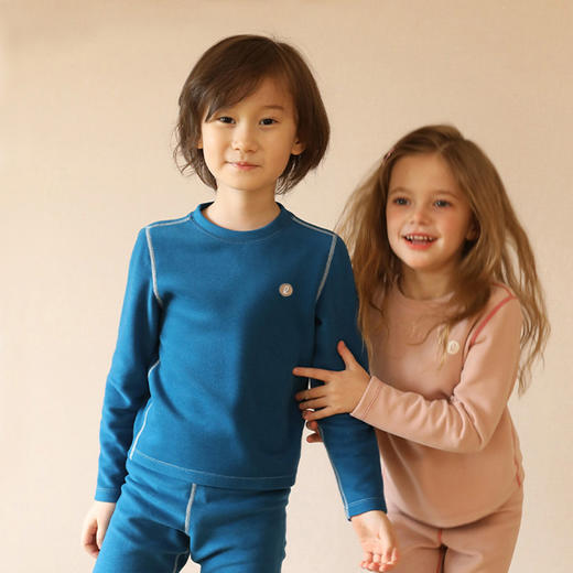 儿童秋冬德绒套装 男童女童家居服睡衣 秋衣秋裤保暖内衣宝保暖款 商品图7