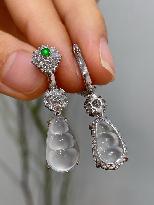 豆子翡翠耳坠 商品图3