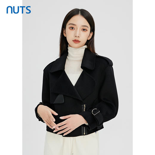 NUTS商场同款冬季新款时尚气质通勤百搭手工羊毛大衣女241154413 商品图6