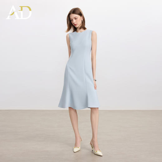 AD圆领连衣裙女秋季内搭西装背心裙洋气显瘦通勤气质时尚职业装 商品图3