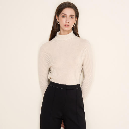 EITIE爱特爱冬季新款舒适保暖高领100%山羊绒针织衫8001711 商品图5