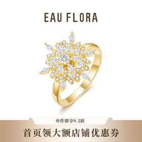 【冬日情书·初雪】可开口旋转雪花戒指·金银双色