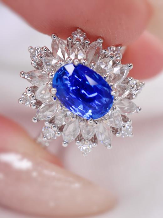 1.15ct刻面蓝宝石戒指 商品图2