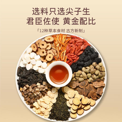 金陵 人参枸杞黄精男神茶/红参黄芪玫瑰女神茶 冬季进补养生茶 天然食材 寓医于食 传承养生 商品图1