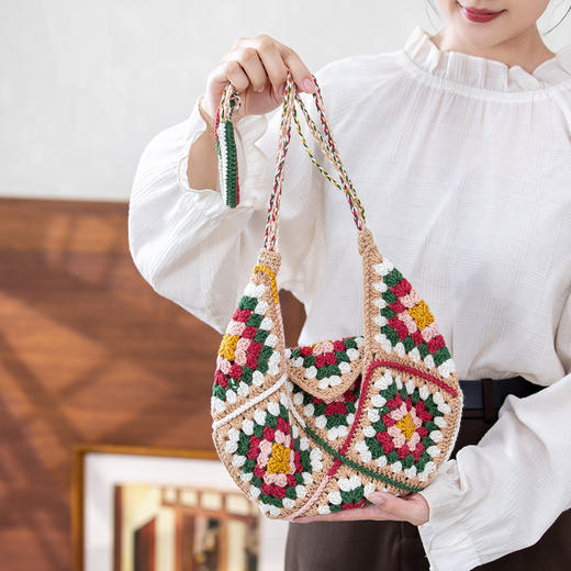 苏苏姐家魔方1.1四股棉手工钩针diy编织毛衣围巾祖母格新手毛线团 商品图3