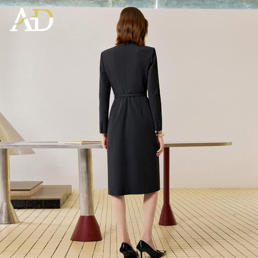 AD通勤职业连衣裙女2025新款秋冬高级感气质收腰显瘦中长款工作服 商品图4