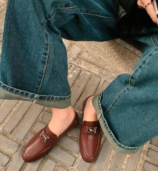 老米优品🎈 时髦星人手一双！《牛皮H扣乐福鞋》柔软细腻的牛皮+羊皮内里，舒适包裹双脚，百搭经典！ 商品图1