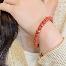 老型南红珠手串 经典款单圈设计 浓郁正宫红满肉胶感足 新年常备贵气十足