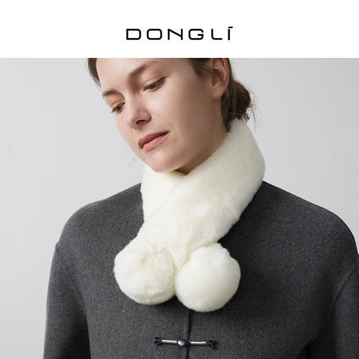 东黎 • 你本珍贵 女士秋冬獭兔毛皮围巾 5643 商品图3