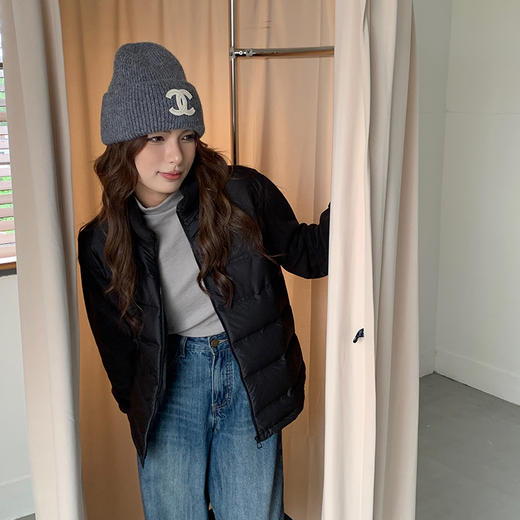 秋冬新款摇粒绒外套 鸭绒保暖上衣百搭潮流拉链开衫 商品图3