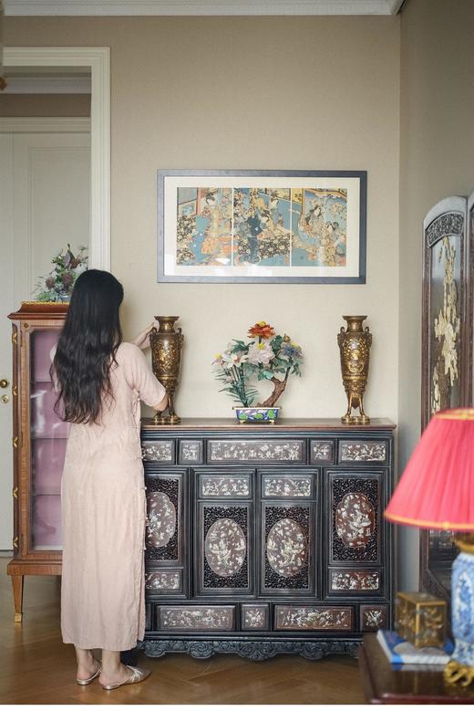 【已售】独角鹿西洋古董 20世纪中国创汇时期出品牵牛花纹样景泰蓝盆装饰珍宝「牡丹」像生盆景 商品图1