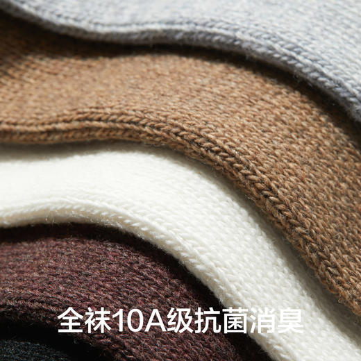 【新品上新】【粗针双针羊毛袜】有棵树10A级抗菌消臭女士加厚中筒袜3双装-S4058 商品图3