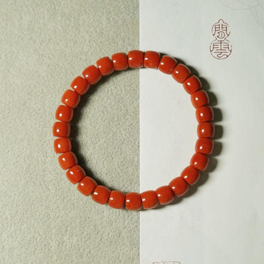 老型南红珠手串 经典款单圈设计 浓郁正宫红满肉胶感足 新年常备贵气十足 商品图2