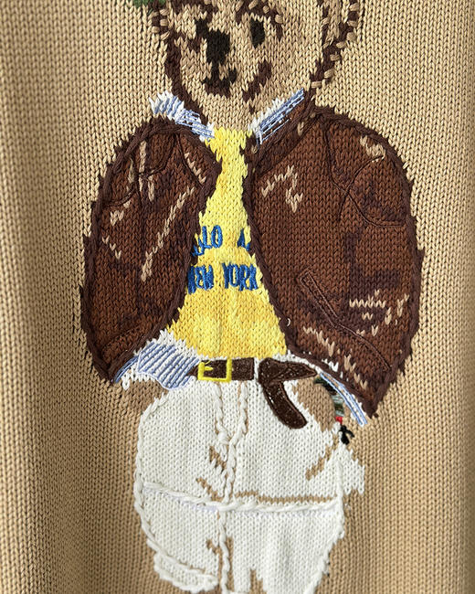 现货 THS-限时 RL马球家 女士 卡通提花时尚小熊仔棉质针织衫 BM3302 商品图9