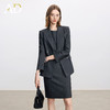 AD高级感绵羊毛西装套装女秋冬2025新款灰色职业内搭连衣裙两件套 商品缩略图0
