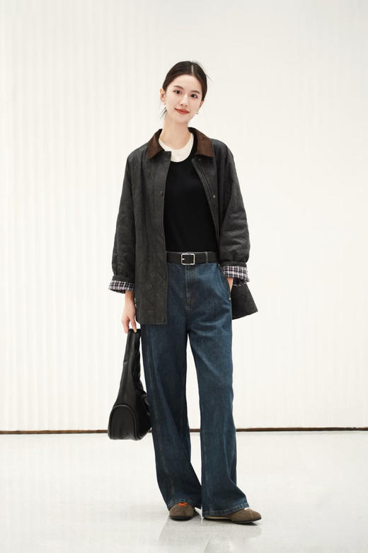 【高品质私服】【IC菱形格棉弹牛仔大衣棉服】周二（10.14）上午10点开始 阔型外套穿着舒适 不受拘束 穿着舒适G1575【无标出货 介意慎拍】 商品图9