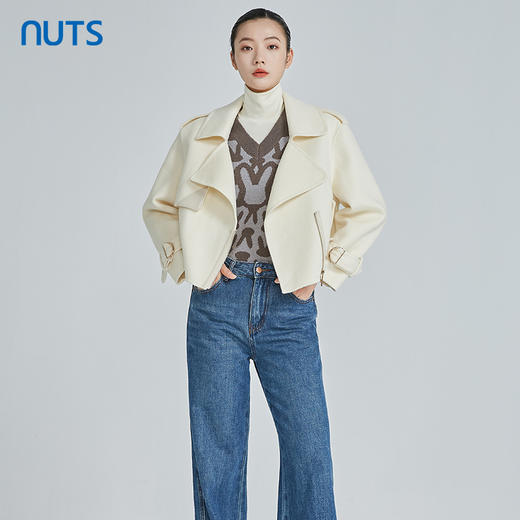 NUTS商场同款冬季新款时尚气质通勤百搭手工羊毛大衣女241154413 商品图1