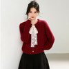 西遇毛衣开衫女高级感秋季新款法式蕾丝蝴蝶结系带针织外套SS051630 商品缩略图3