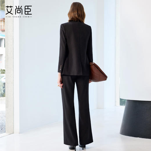 艾尚臣茶褐色职业西装套装女秋气质高级感正装轻熟风职场通勤穿搭 商品图4
