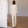 AD米白色正装女套装女2025秋冬新款显白显瘦职业装西服外套阔腿裤 商品缩略图4
