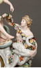独角鹿西洋古董 19世纪欧洲出品洛可可风格古希腊神话主题瓷偶群雕花卉装饰座钟 商品缩略图8