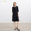 AD极简风黑色醋酸西装套装女高端职业装伞裙两件套2025新款正装 商品缩略图1