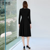 艾尚臣黑色西装连衣裙女早秋小黑裙收腰显瘦大摆裙售楼部工作服 商品缩略图4