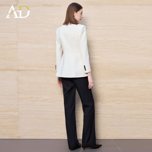 AD高级感白色西装套装女2025新款春秋气质女神范职业装阔腿裤正装 商品图4