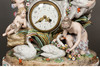 独角鹿西洋古董 19世纪欧洲出品洛可可风格古希腊神话主题瓷偶群雕花卉装饰座钟 商品缩略图5
