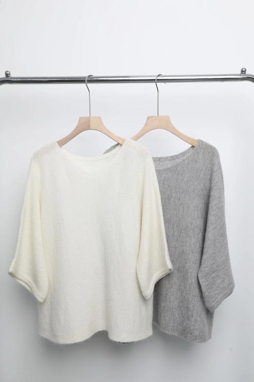 老米优品🎈3-7天发。 轻奢款🐏 秘鲁进口羊驼毛+初剪羊毛！《蓬松宽松中袖毛衣》复古洒脱，自在优雅~ 商品图3