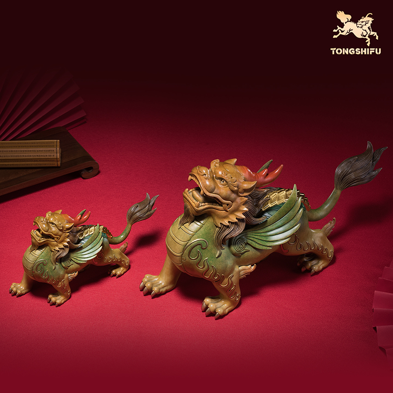 铜师傅《金背貔貅》客厅桌面铜摆件 家居装饰工艺品